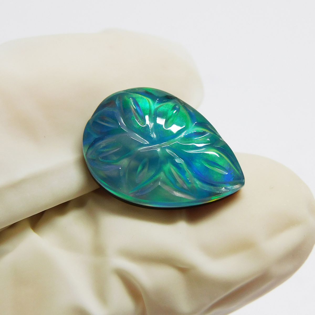Pear Cut 5.10 Ct Natural Multi Color Doublet Opal  CERTIFIED Ethiopian Gemstone