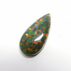 Pear 17.2 Ct Natural Multi Color Doublet Opal CERTIFIED Ethiopian Loose Gemstone
