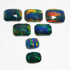 Doublet Opal Mix Shape 100.65 Ct Multi Color Natural Loose Gemstone CERTIFIED
