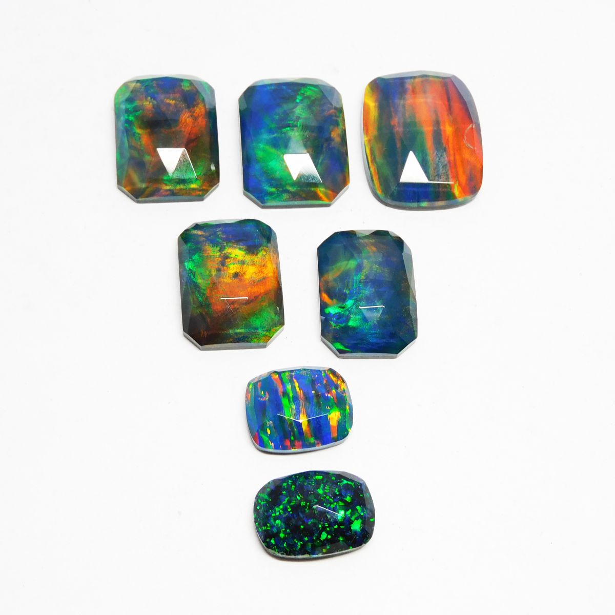 Doublet Opal Mix Shape 100.65 Ct Multi Color Natural Loose Gemstone CERTIFIED