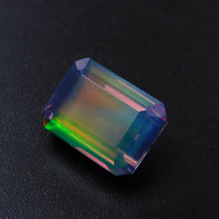 Emerald Cut CERTIFIED 18.15 Ct Natural Boulder Opal Brilliant Loose Gemstone
