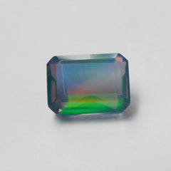 Emerald Cut CERTIFIED 18.15 Ct Natural Boulder Opal Brilliant Loose Gemstone