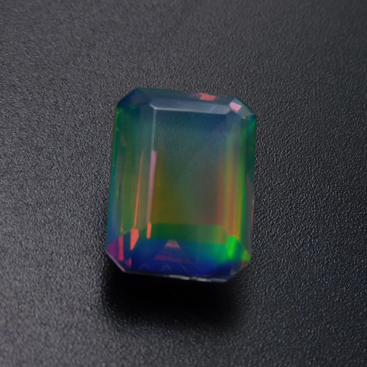 Emerald Cut CERTIFIED 18.15 Ct Natural Boulder Opal Brilliant Loose Gemstone