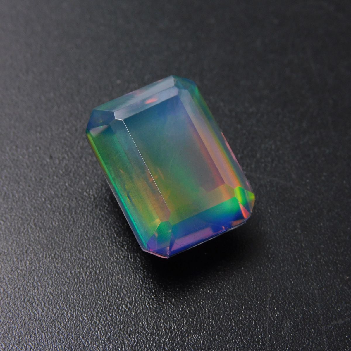 Emerald Cut CERTIFIED 18.15 Ct Natural Boulder Opal Brilliant Loose Gemstone