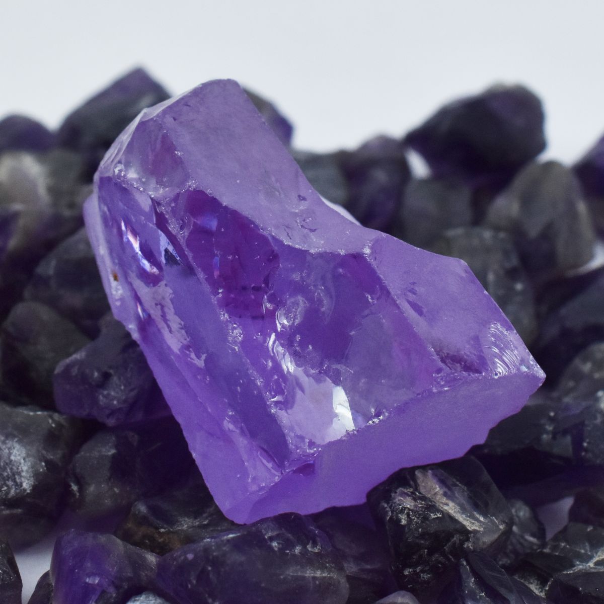 CERTIFIED Natural 123.23 Ct Zircon Uncut Rough Purple Loose Gemstone