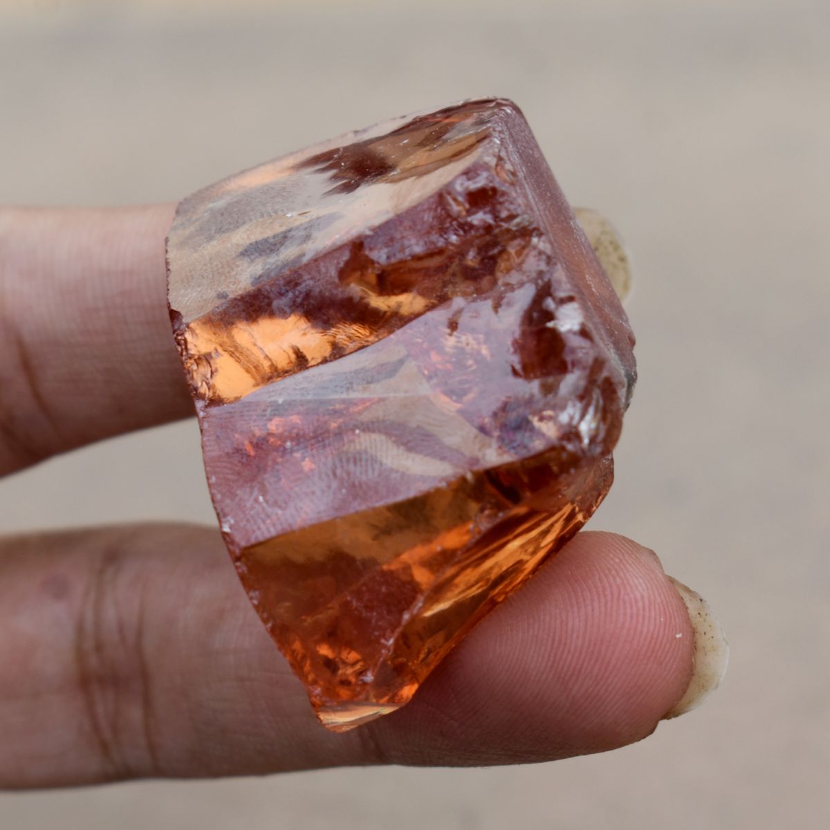 Natural Orange Zircon Uncut Raw Rough 185.23 Ct Loose Gemstone CERTIFIED Rough