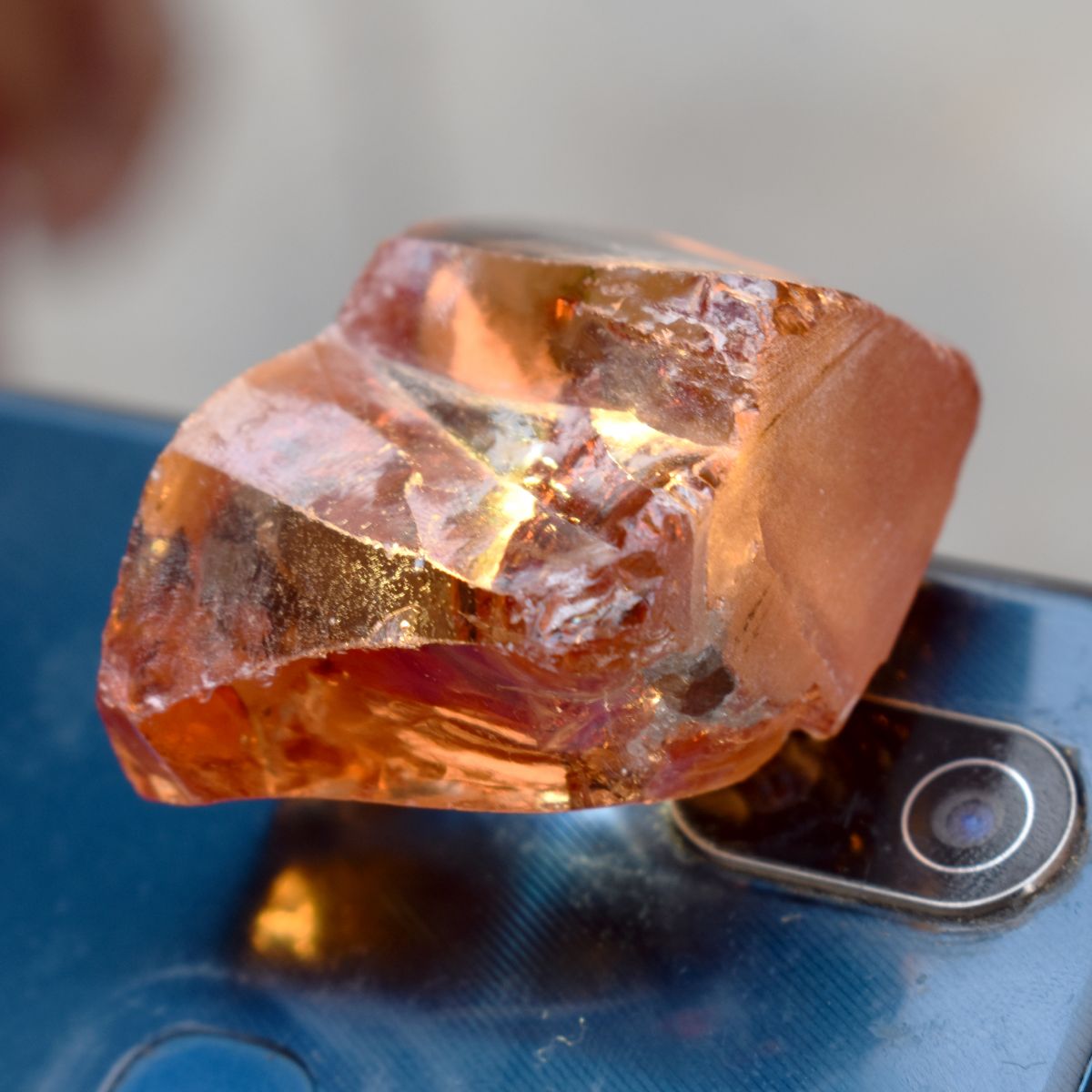 Natural Orange Zircon Uncut Raw Rough 185.23 Ct Loose Gemstone CERTIFIED Rough