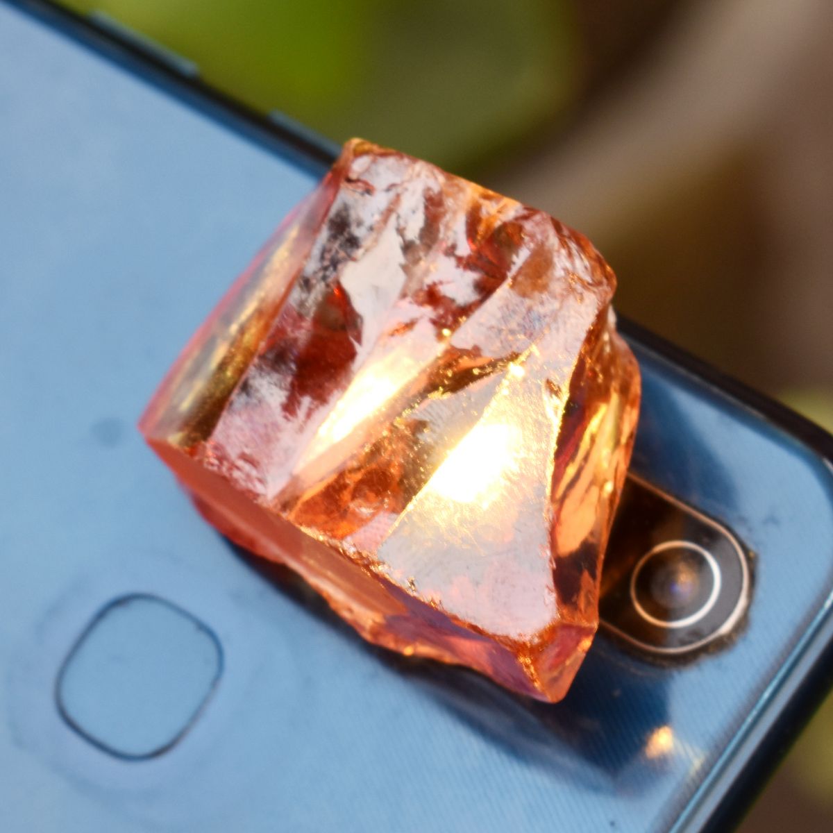 Natural Orange Zircon Uncut Raw Rough 185.23 Ct Loose Gemstone CERTIFIED Rough