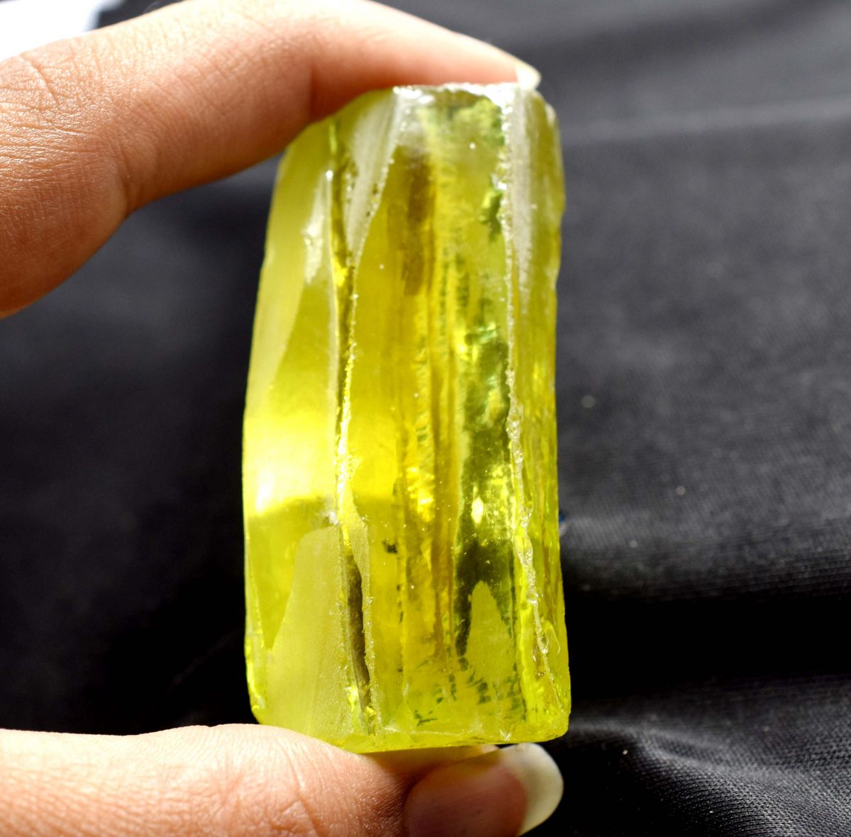 Natural YELLOW Uncut Genuine Rough 157.23 Ct Zircon CERTIFIED Loose Gemstone