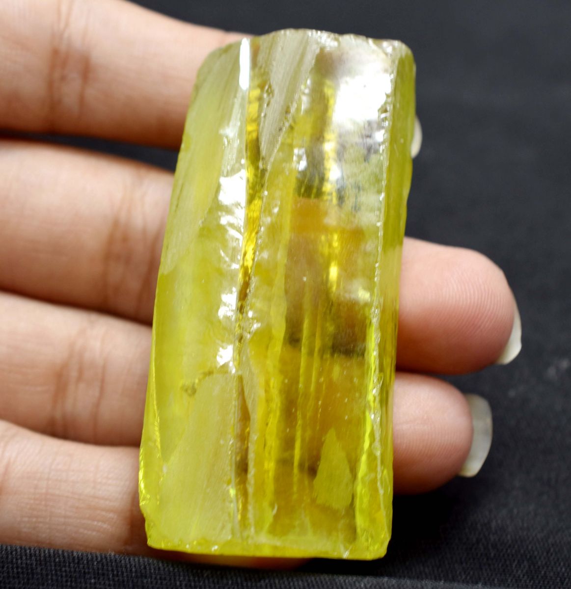 Natural YELLOW Uncut Genuine Rough 157.23 Ct Zircon CERTIFIED Loose Gemstone