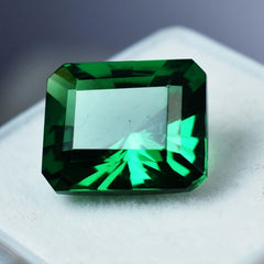 Amazing Emerald Garnet Gemstone 10.12 Ct Natural Green Garnet Stone CERTIFIED Emerald Shape Loose Gemstone