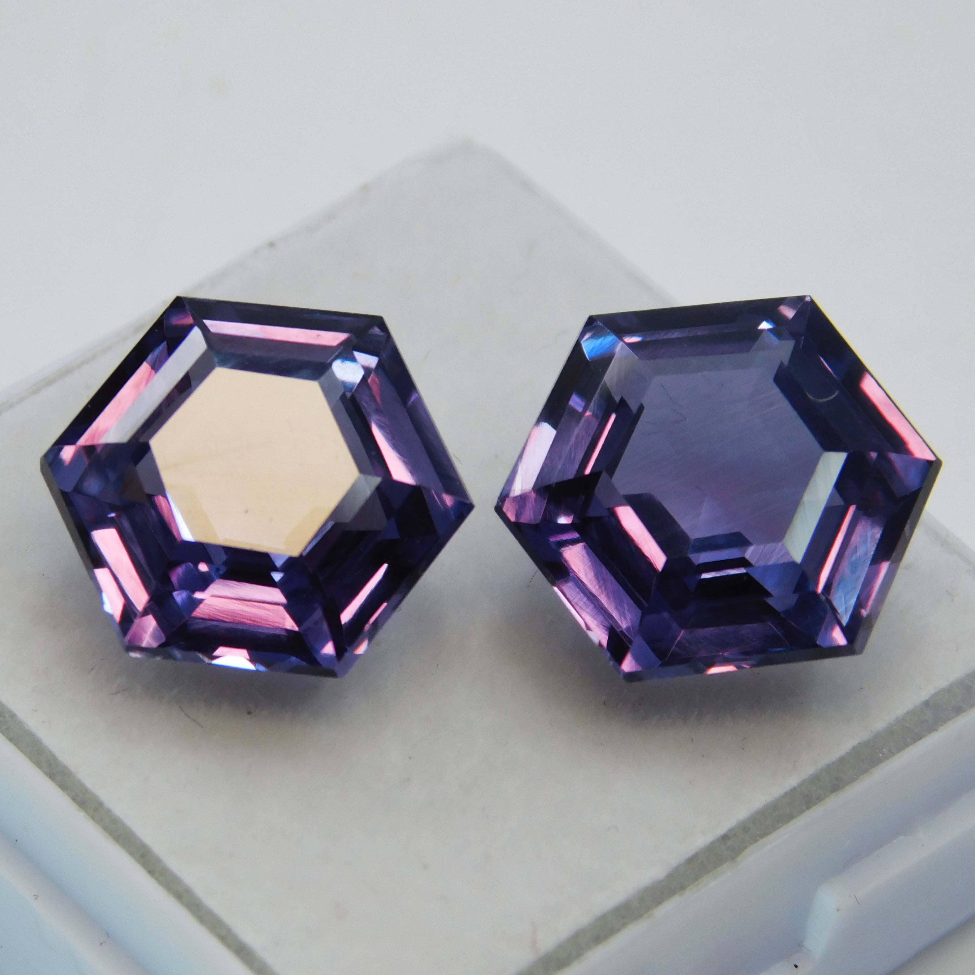 16.65 Carat Pair Natural Color Change Alexandrite Fancy Shape Color Change Certified Loose Gemstone Gorgeous Stone Best Russian Gemstone Specially Use For Good Luck Etc gemsbuild 