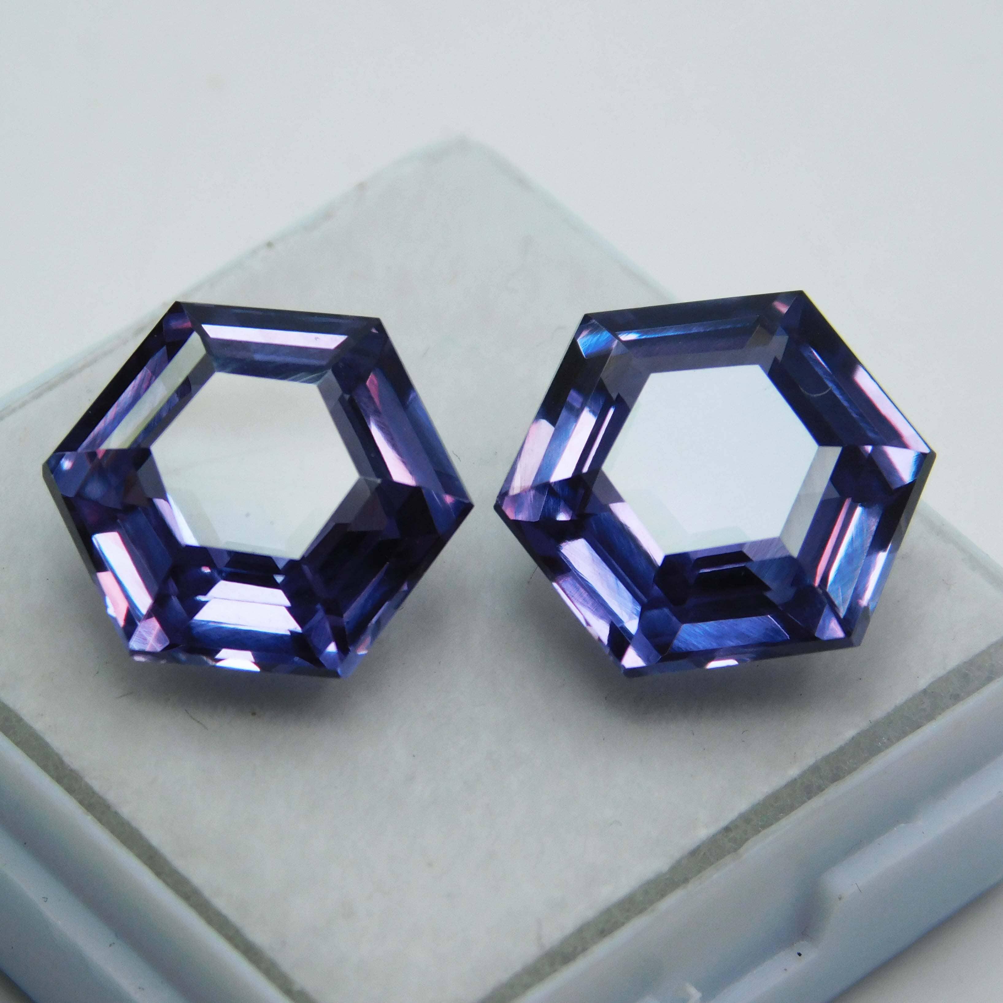 16.65 Carat Pair Natural Color Change Alexandrite Fancy Shape Color Change Certified Loose Gemstone Gorgeous Stone Best Russian Gemstone Specially Use For Good Luck Etc gemsbuild 