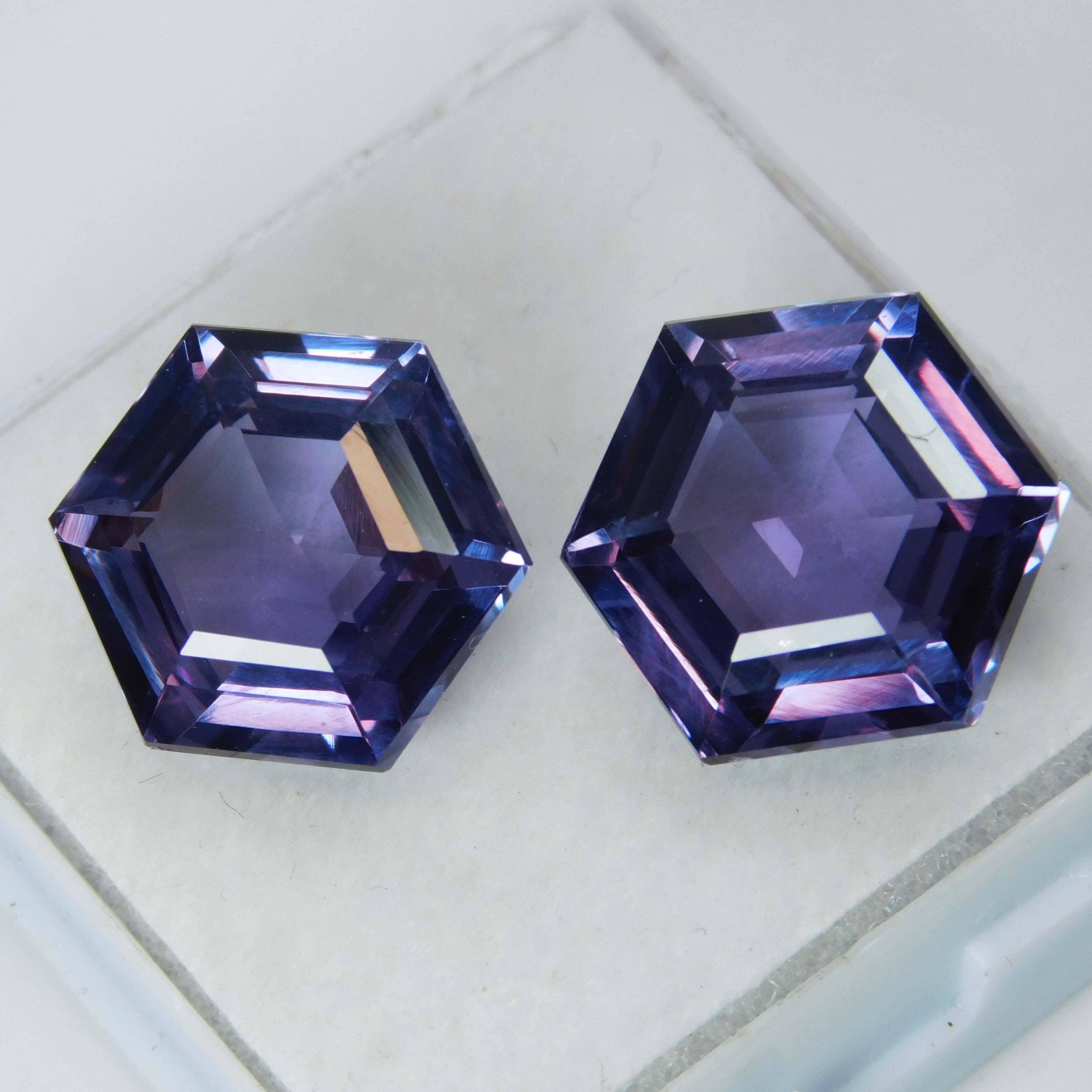 16.65 Carat Pair Natural Color Change Alexandrite Fancy Shape Color Change Certified Loose Gemstone Gorgeous Stone Best Russian Gemstone Specially Use For Good Luck Etc gemsbuild 