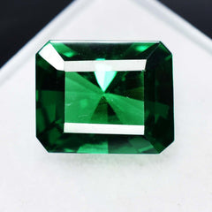 Amazing Emerald Garnet Gemstone 10.12 Ct Natural Green Garnet Stone CERTIFIED Emerald Shape Loose Gemstone