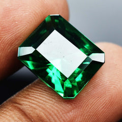 Amazing Emerald Garnet Gemstone 10.12 Ct Natural Green Garnet Stone CERTIFIED Emerald Shape Loose Gemstone