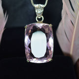 Natural Pendant Pink Topaz Emerald 925 Sterling Silver 98.40 Gems CERTIFIED