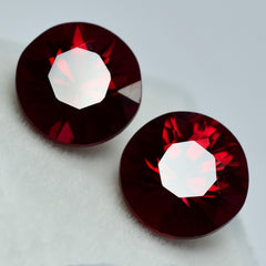 Red Ruby Gemstone 17.45 Ct Natural Bloody Red Ruby Stunning Pair Round Shape CERTIFIED Loose Gemstone