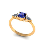 The Amore Blue Sapphire Engagement Ring (18K Gold)