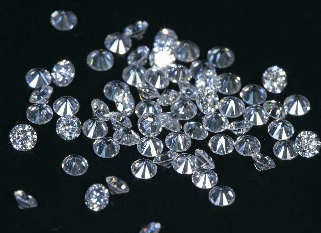 1 mm   CVD Diamond SI1 DEF Color CVD/HPHT Gemstone 100 PCS LOT Lab Grown Loose