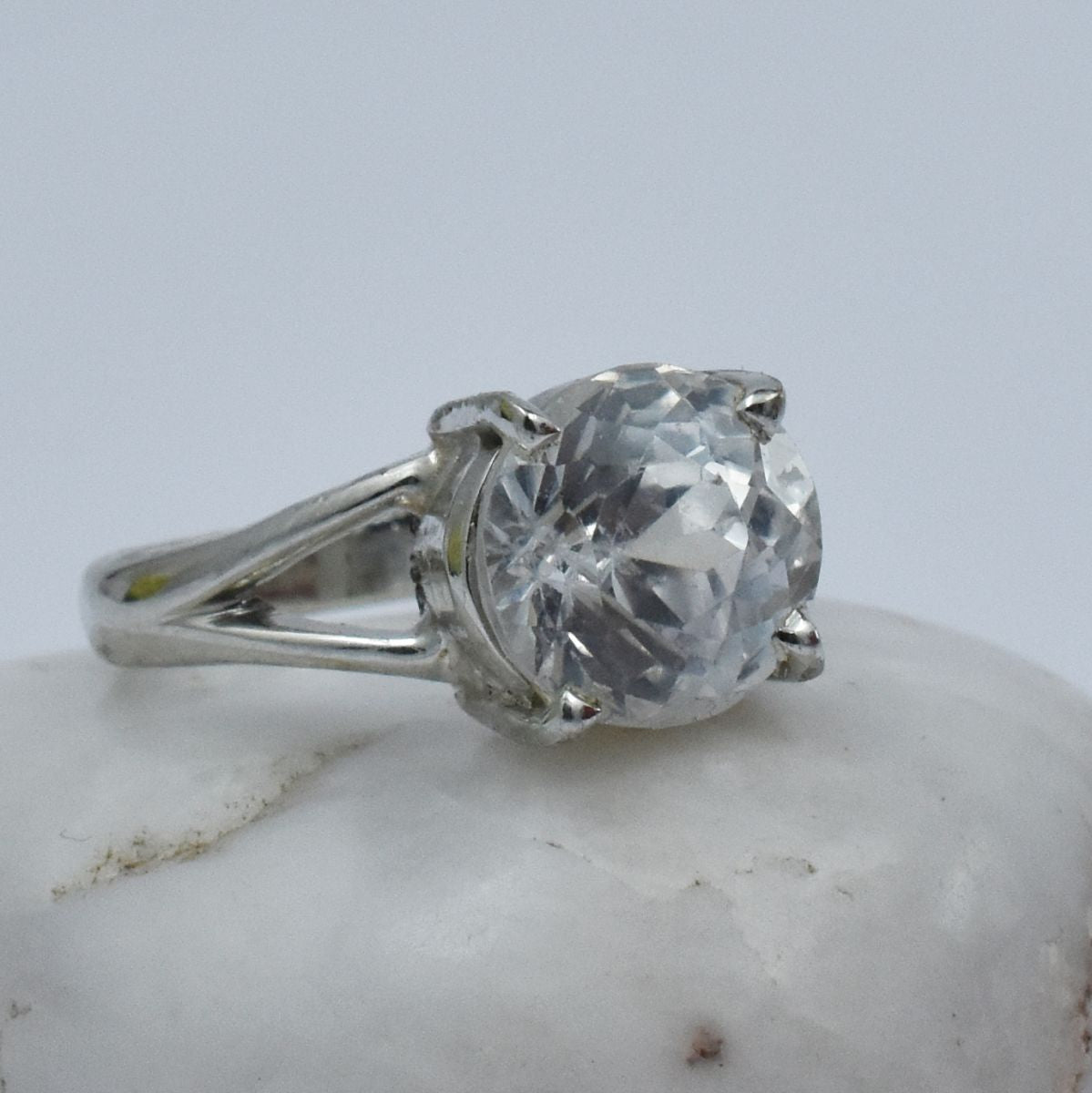 sterling silver sapphire ring