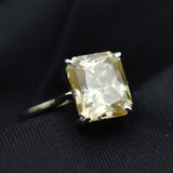 sterling silver emerald ring