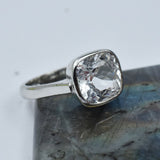 sterling silver sapphire ring