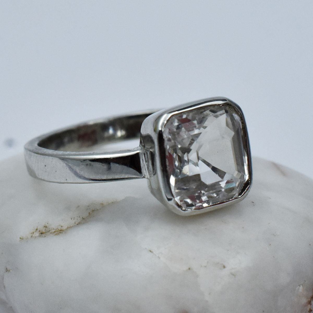 silver sapphire ring India