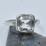sterling silver sapphire ring