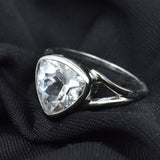 sterling silver sapphire ring