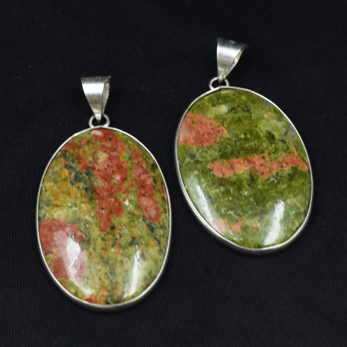 Natural 117.85 Carat Jasper CERTIFIED Pendant Oval Silver Pendant 925 Sterling