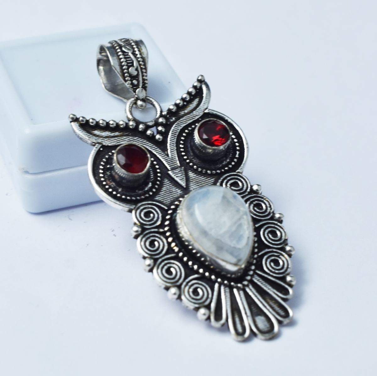 sterling silver gemstone pendant