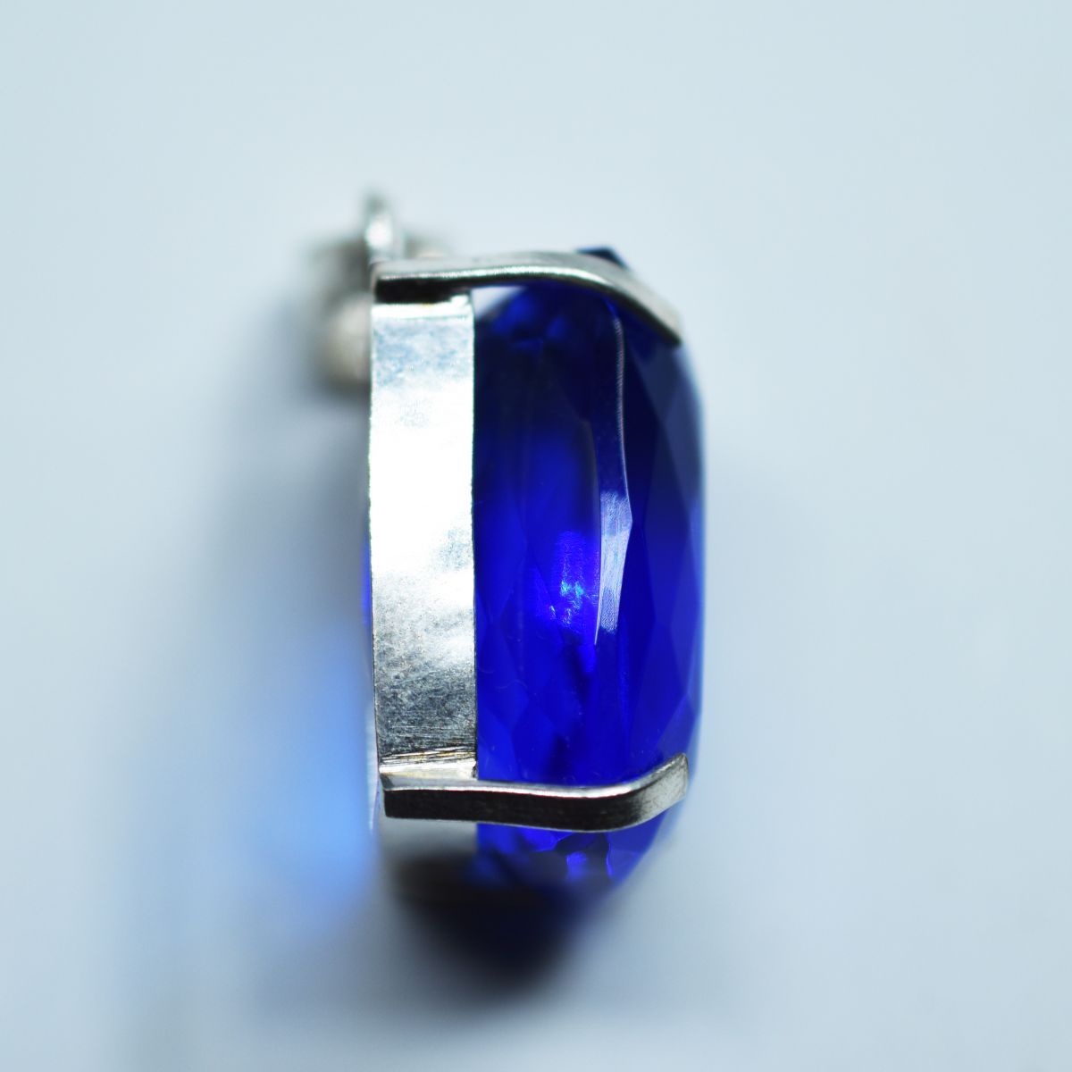 Certified Natural Blue Pendant Topaz Cushion Cut 80 Ct 925 Sterling Silver Gems