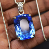 sterling silver topaz pendant