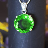 Amazing Pendant Round Green Topaz 925 Sterling Silver 66.70 Ct Natural Gemstone