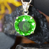 Amazing Pendant Round Green Topaz 925 Sterling Silver 66.70 Ct Natural Gemstone