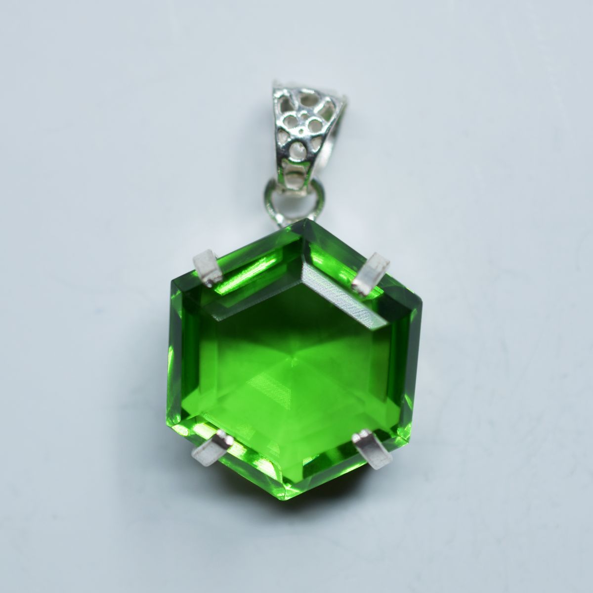 sterling silver topaz pendant