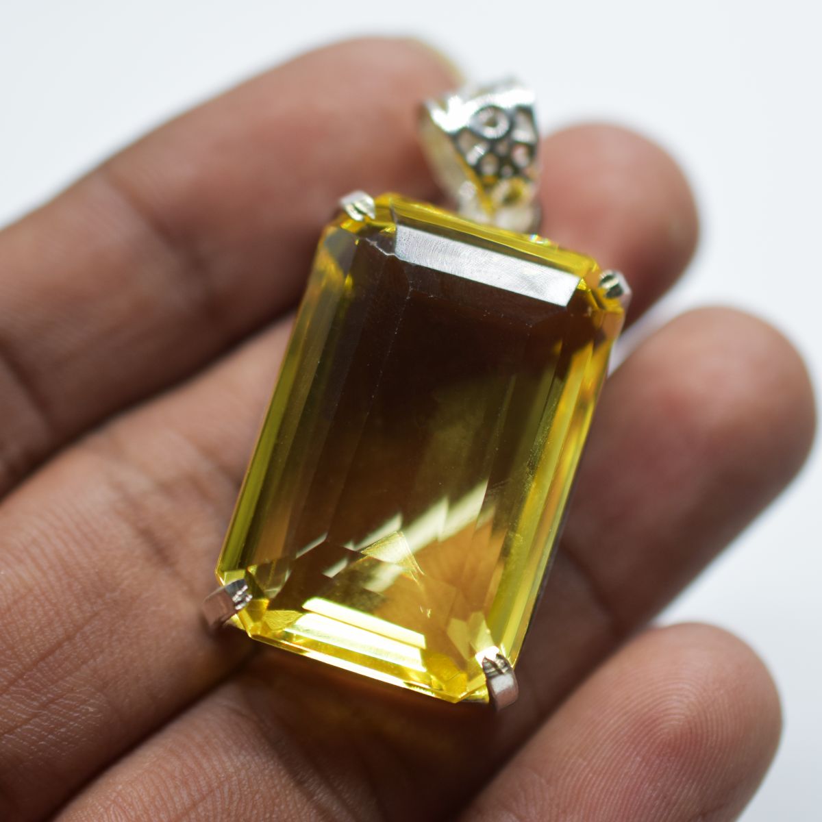 handmade emerald pendant