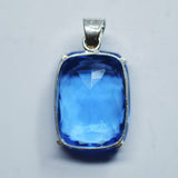 sterling silver topaz pendant