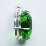 Green Topaz Pendant Natural Cushion 925 Sterling Silver 110.20 Ct Gems CERTIFIED