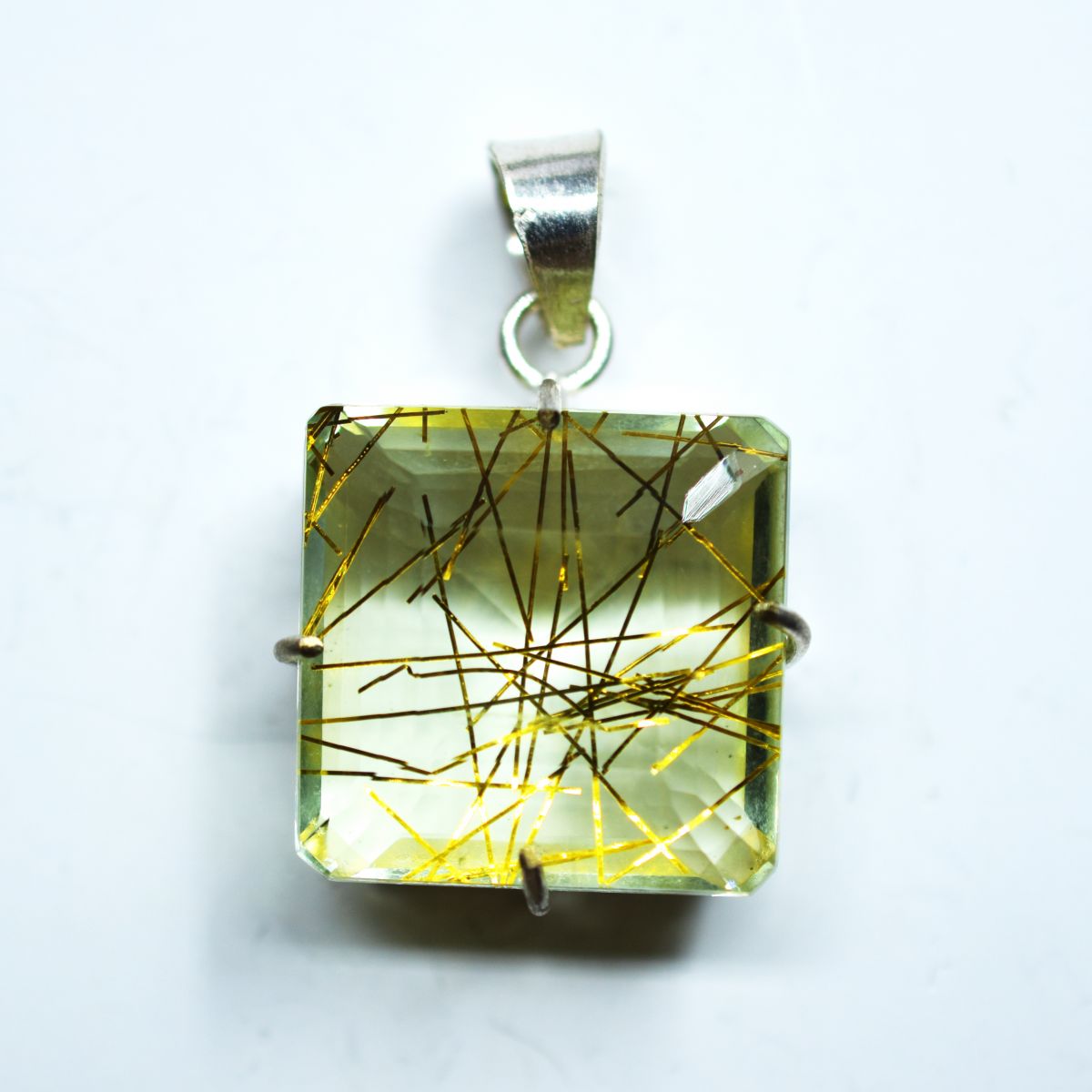 sterling silver gemstone pendant