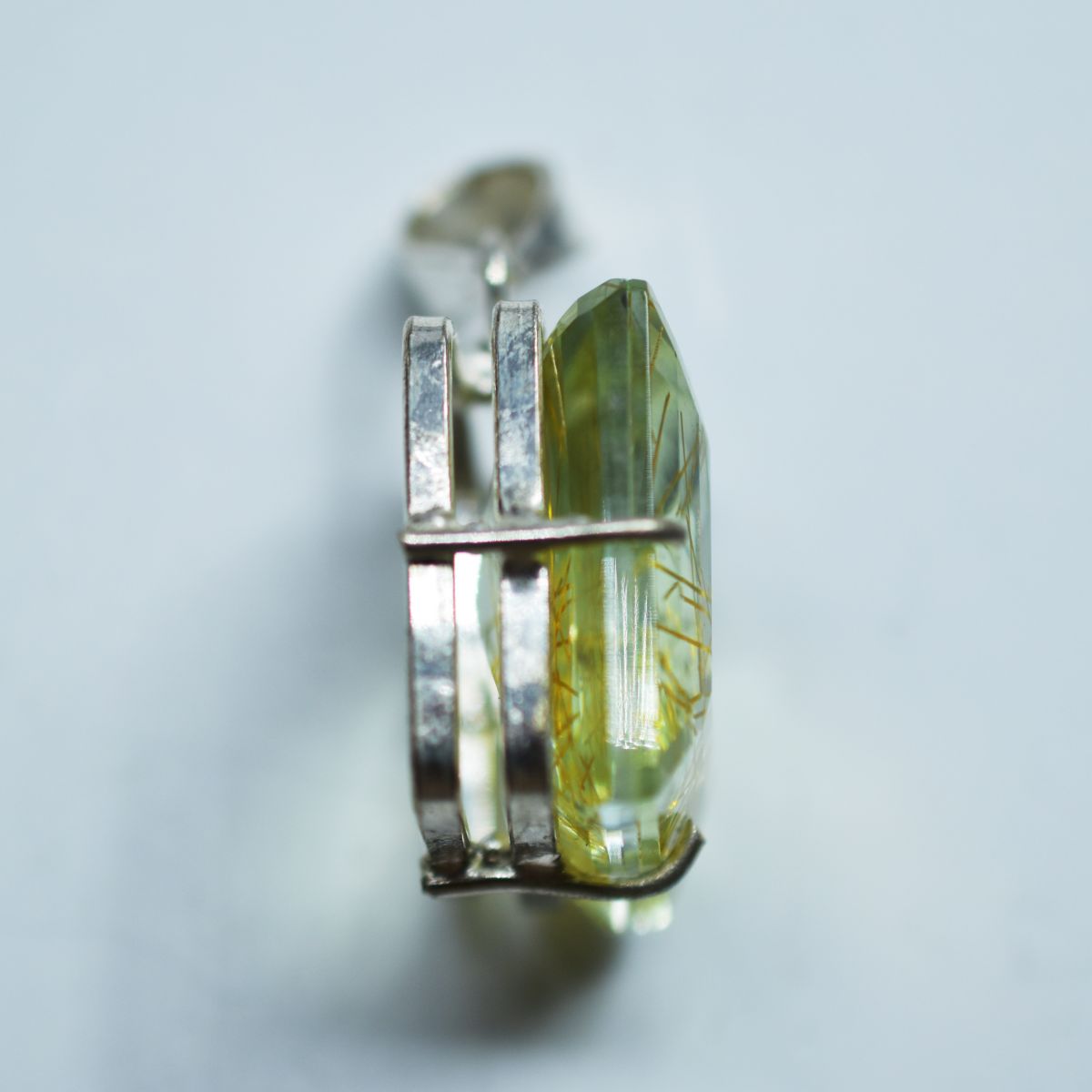 silver gemstone pendant India