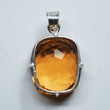 sterling silver topaz pendant