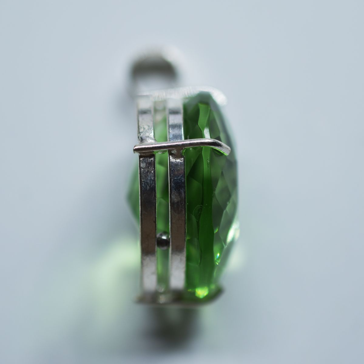 Certified 110.20 Ct Green Topaz Pendant 925 Sterling Silver pear Gems Natural