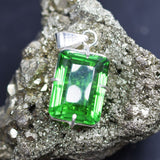 Certified 71.50 Ct Natural Green Topaz Pendant 925 Sterling Silver Gemstone