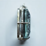 Certified 925 Sterling Silver Pendant Natural 100.15 Ct Rutile Emerald Gems