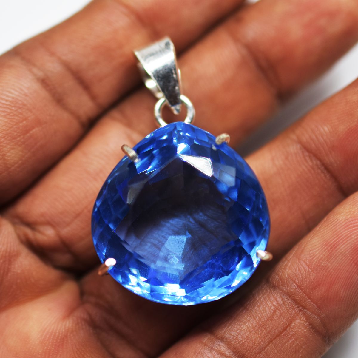 handmade topaz pendant