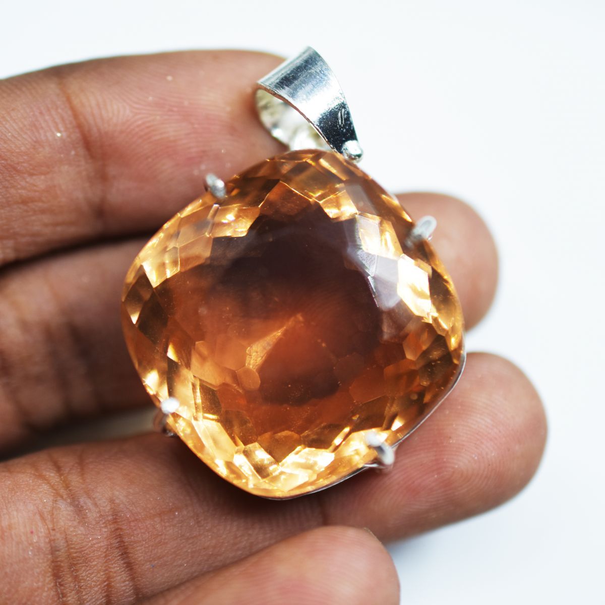 handmade topaz pendant