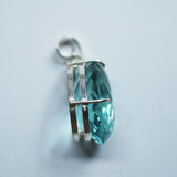 Blue Topaz 925 Sterling Silver Pendant Natural Pear 94.70 Ct Gemstone CERTIFIED