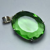 sterling silver peridot pendant